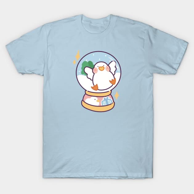 Snow Globe Duckie T-Shirt by Meil Can